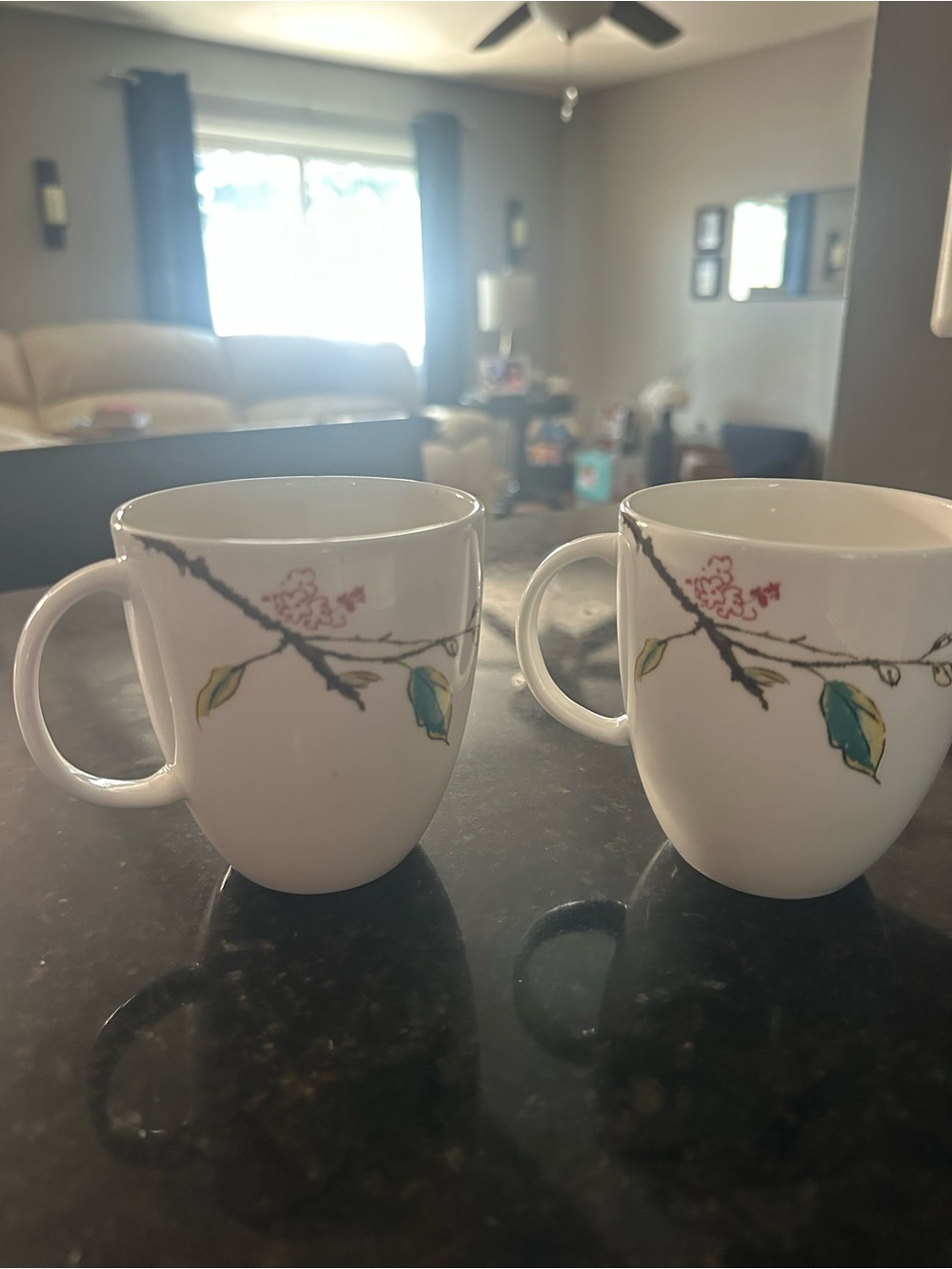 Lenox Simply Fine “Chirp” Bone China Mugs- Set of 2